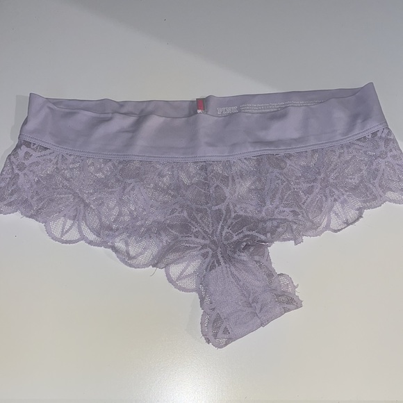 Victoria’s Secret Pink flirty purple lace strap bra and panty in M - Picture 3 of 3